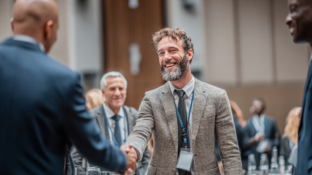Healthcare leaders connecting at an association convening